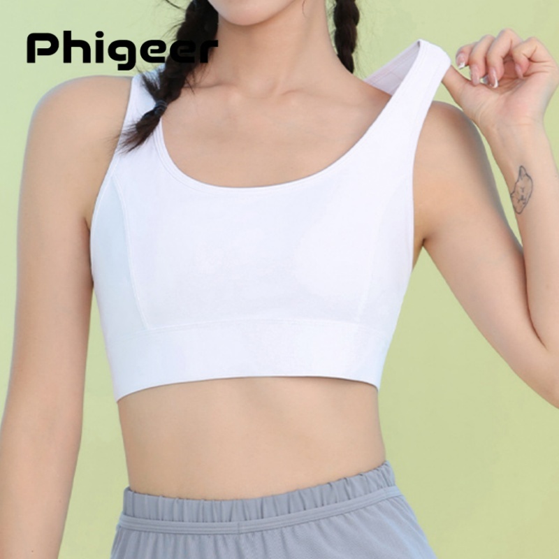 Sports Bra Racerback - PHIGEER Damen-Sport-BHs mit hoher Wirkung, Sommer-Rücken-Mesh,