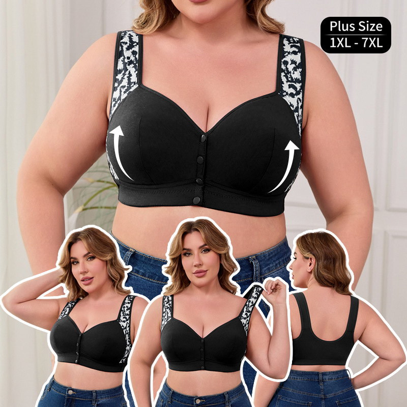 Wirefree Bra Comfort - XL-7XL Übergröße Vorderverschluss-BH für Damen Ohne